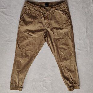 Gap KHAKIS "Lived-In Jogger" Men’s Pants - Khaki Tan, Size Large